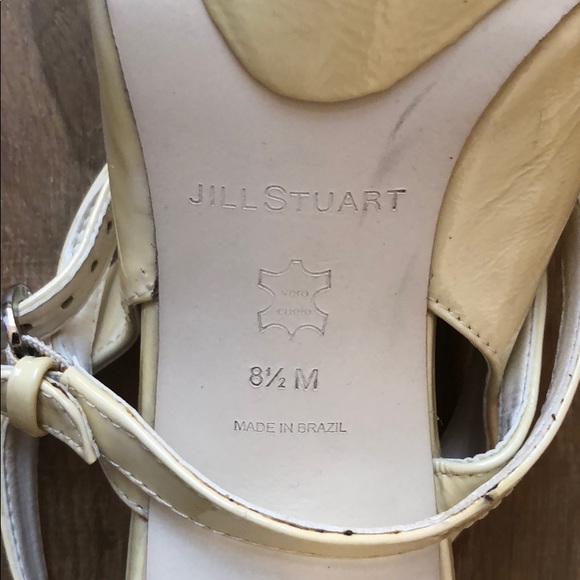 Jill Stuart Cream Leather Sandals Size 8 1/2 M - Picture 5 of 7